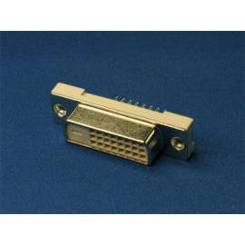 DVI 24P Female 180 Degree Connector, Solder Board Lock (DVI 24P Fille 180 Degree Connector, Solder Verrou de carte)