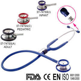 Stainless Steel Adult Size Inner-Spring Deluxe Dual Head Stethoscope (Нержавеющая сталь размера взрослого Внутренняя весна Deluxe Dual Head Стетоскоп)