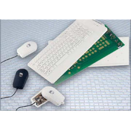 Silicone rubber conductive keyboards and mice