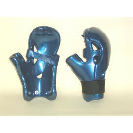 Dipped foam two layers punch in metallic blue color