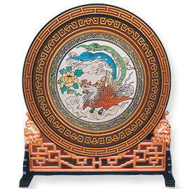GLASS PAINTING ROUND SCREEN