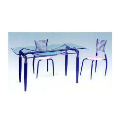 Metal dining chair and table