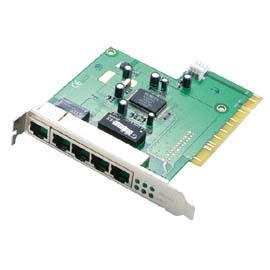 PCI Bus Powered 5-Port 10/100 Fast Ethernet N-Way Switch (Alimenté par le bus PCI à 5 ports 10/100 Fast Ethernet N-Way Switch)