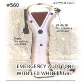 emergency auto tool with LED white light (d`urgence automatique outil de lumière LED blanche)