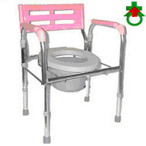 CHROM STEEL PLATED COMMODE COMMODE CHAIR