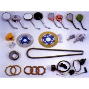 chain, switch, disc, gasket, lock, caliper, mirror (chaîne, switch, un disque, joint d`étanchéité, de verrouillage, l`épaisseur)