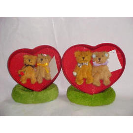 HEAR WITH COUPLE BEAR PLUSH 3`` (HEAR ours en peluche avec un couple de 3``)