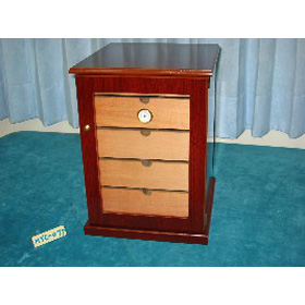 CHERRY COLOR SIX DRAWERS CABINET CIGAR HUMIDOR (CHERRY COLOR SIX SCHUBLADEN SCHRANK Zigarren-Humidor)