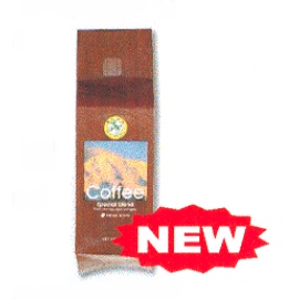 COFFEE BEAN POUCH WITH ONE-WAY PRESSURE RELIEF VALVE