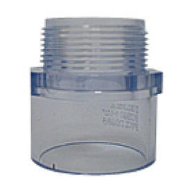 SCH40 Clear PVC Male Adapter (SCH40 PVC transparent Adaptateur mâle)