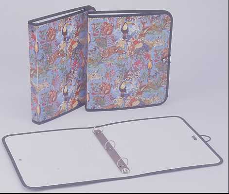 1`` 3 ``0`` RING BINDER , LETTER ; OFFSET PRINTING ; WITH SEWING & METAL BUTTON