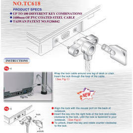 TC618 Notebook Security Lock (TC618 Notebook Security Lock)