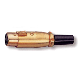 3 Pin Female Mic Gold Plated Connector (3 Pin женская Mic позолоченный разъем)