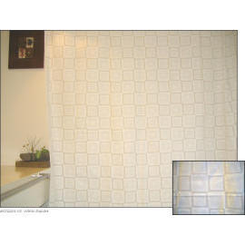 Polyester Shower Curtain - White Square (Polyester Rideau de douche - Carré blanc)