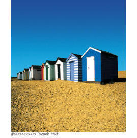 Polyester Shower Curtain - Beach Hut (Polyester Shower Curtain - Beach Hut)