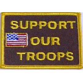 Embroidered Patch, badge, Emblem - Support our troops