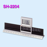 Digital alarm clock with calendar + Aluminum ruler (Digital alarm clock with calendar + Aluminum ruler)