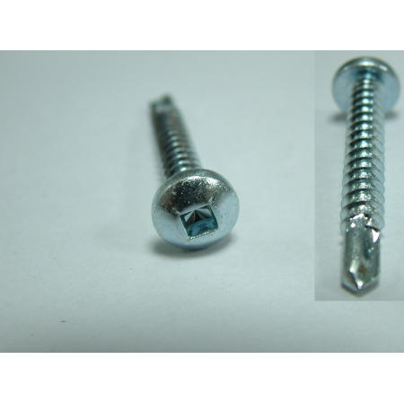 DRILLING SCREW--SQUARE RECESS PAN HEAD SELF DRILLING SCREW ZINC PLATED (DRILLING SCREW--SQUARE RECESS PAN HEAD SELF DRILLING SCREW ZINC PLATED)