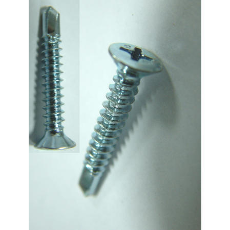 WINDOW SCREW--PHIL FLAT HEAD SELF DRILLING SCREW ZINC PLATED (FENÊTRE DE VIS - PHIL FLAT HEAD Vis auto-perçante ZINGUE)