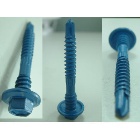 ROOFING SCREW--HEX FLANGE HEAD SELF DRILLING SCREW HI-GRIP PAINTED (ROOFING SCREW--HEX FLANGE HEAD SELF DRILLING SCREW HI-GRIP PAINTED)