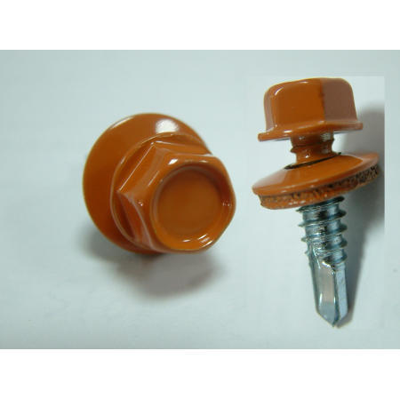 ROOFING SCREW--HWH SELF DRILLING WITH BONDED WASHER PAINTED (КРОВЕЛЬНЫЕ винт - HWH SELF бурение с КАБАЛЬНЫЙ WASHER ОКРАШЕННАЯ)