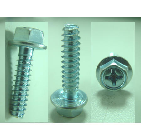 TAPPING SCREW--PHIL HEX WASHER HEAD SELF TAPPING SCREW ZINC PLATED (TAPPING SCREW - PHIL HEX HEAD-VAISSELLE AUTOTARAUDEUSES VIS ZINGUE)