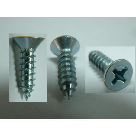 TAPPING SCREW-- PHIL FLAT HEAD SELF TAPPING SCREW ZINC PLATED (TAPPING SCREW - PHIL FLAT HEAD AUTOTARAUDEUSES VIS ZINGUE)