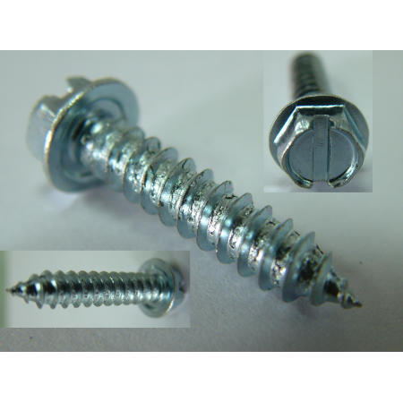 TAPPING SCREW--SLOTTED RECESS HWH SELF TAPPING SCREW ZINC PLATED (TAPPING SCREW - SLOTTED RECESS HWH AUTOTARAUDEUSES VIS ZINGUE)