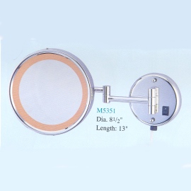 Wall mounted lighted mirror, Double-arm (Être fixée au mur miroir éclairé, Double-bras)