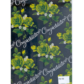 Gifts Wraping Paper Green Rose Silver background