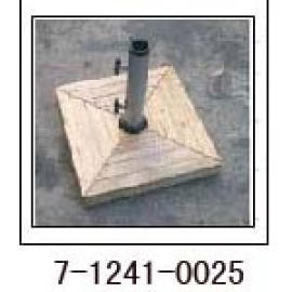 CONCRETE SQUARE UMBRELLA BASE W/WOOD BOARD+IRON BOARD (CONCRETE SQUARE UMBRELLA BASE W/WOOD BOARD+IRON BOARD)