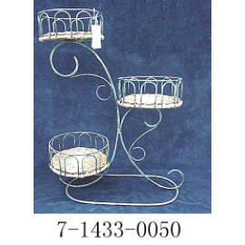 WIRE RACK & RATTAN REGAL (WIRE RACK & RATTAN REGAL)