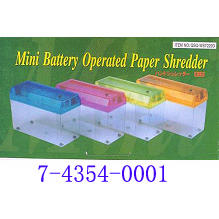MINI BATTERY OPERATED PAPER SHREDDER (MINI PILES DÉCHIQUETEUSE)
