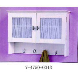 WALL CABINET WITH GLASS DOORS HOOKS (WALL CABINET WITH GLASS DOORS HOOKS)