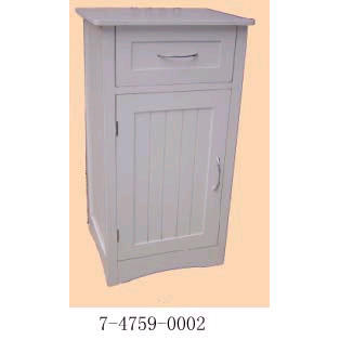 WHITE SIDE CABINET WITH DRAW (White-Side-CABINET DE TIRAGE)