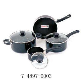 7PC NON-STICK COOKWARE SET (7PC ustensiles antiadhésifs SET)