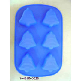 SILICONE BAKEWARE - 3 PC X`MAS JINGLE BELL CAKE FORM 125G