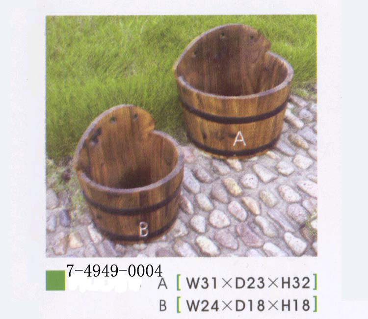 WOODEN WALL HANGING PLANTERS SET OF 2 (Деревянная стена ВИСЯТ горшки комплект из 2)