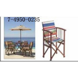 4 INSTUCTOR CHAIRS AND FOLDABLE TABLE UMBRELLA (4 INSTUCTOR CHAIRS AND FOLDABLE TABLE UMBRELLA)