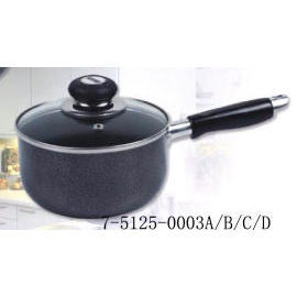 ALUMINUM NON-STICK SAUCE PAN ]WITH GLASS LID ^ (Алюминиевый Неприлипающие кастрюлю  ] со стеклянной крышкой  ^)