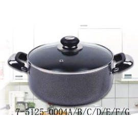 ALUMINUM NON-STICK DUTCH OVEN ]WITH GLASS LID ^ (Алюминиевый Неприлипающие голландской печи  ] со стеклянной крышкой  ^)