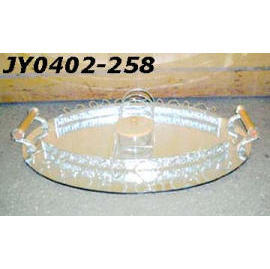 OVAL SHAPE GLASS TRAY (OVAL SHAPE plateau en verre)