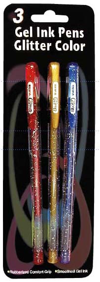 3CT GLITTER GEL INK PENS (3CT GLITTER GEL INK PENS)