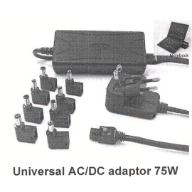 Universal AC/DC adaptor 75W (Universal AC / DC 75W)