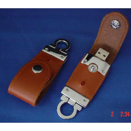 Leather Keychain with Memory