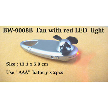 Fan with red LED light (Fan de lumière LED rouge)