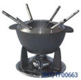 cast iron fondue set (Gusseisen Fondue-Set)