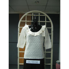 Ladies` 6.5G Pullover Knitting Sweater