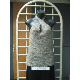 Ladies` Sleeveless & bare-backed 3G Knitting wear (Ladies `manches & nu-3G adossés à tricoter l`usure)