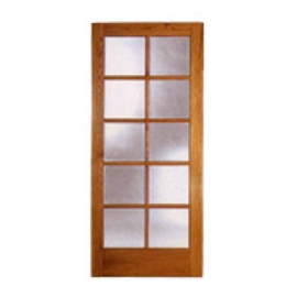 Wooden Door with Glass (Porte en bois avec verre)